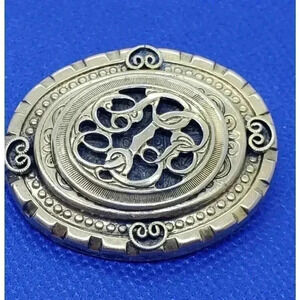 Vintage Brooch Gold Layered Hearts Hollow Surprise Inside Rare Freirich Pin